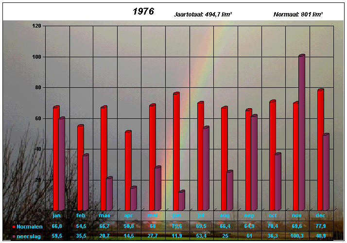 neerslaggrafiek 1976