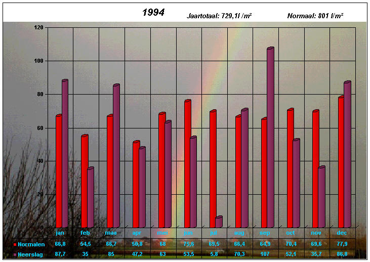 neerslaggrafiek 1994
