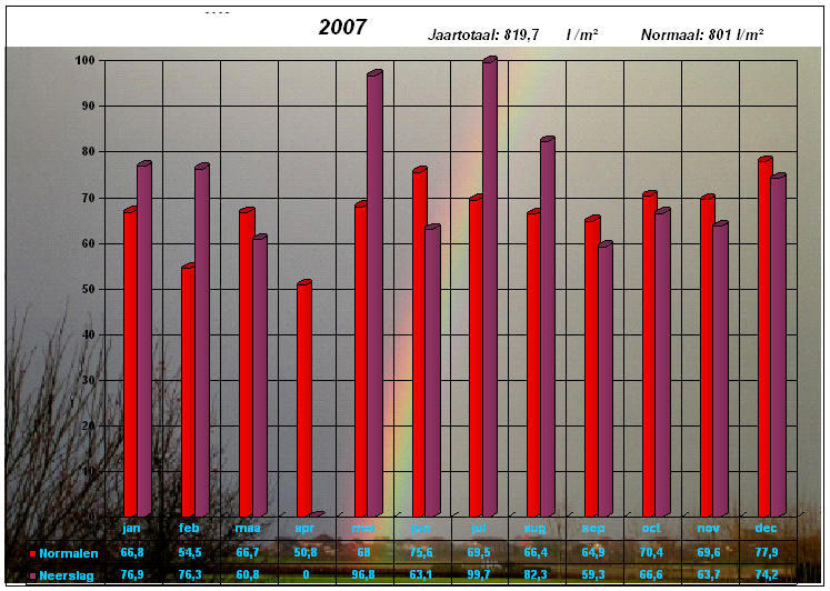 neerslaggrafiek 2007