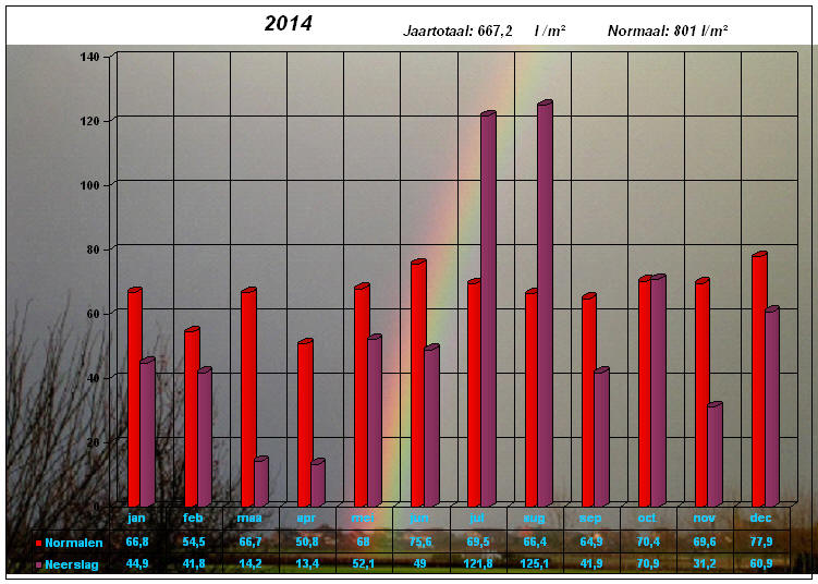 neerslaggrafiek 2014