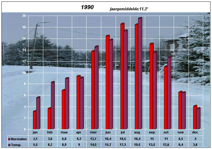 temperatuurgrafiek 1990